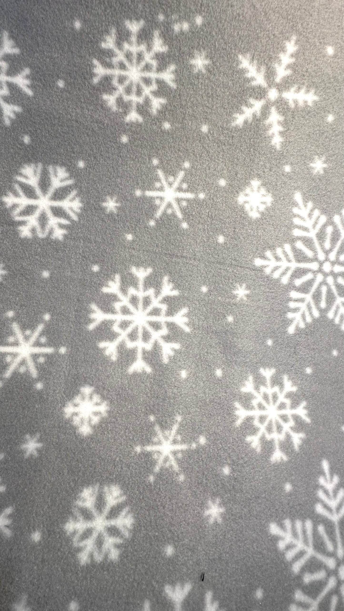 Elegant Gray Snowflake Fabric