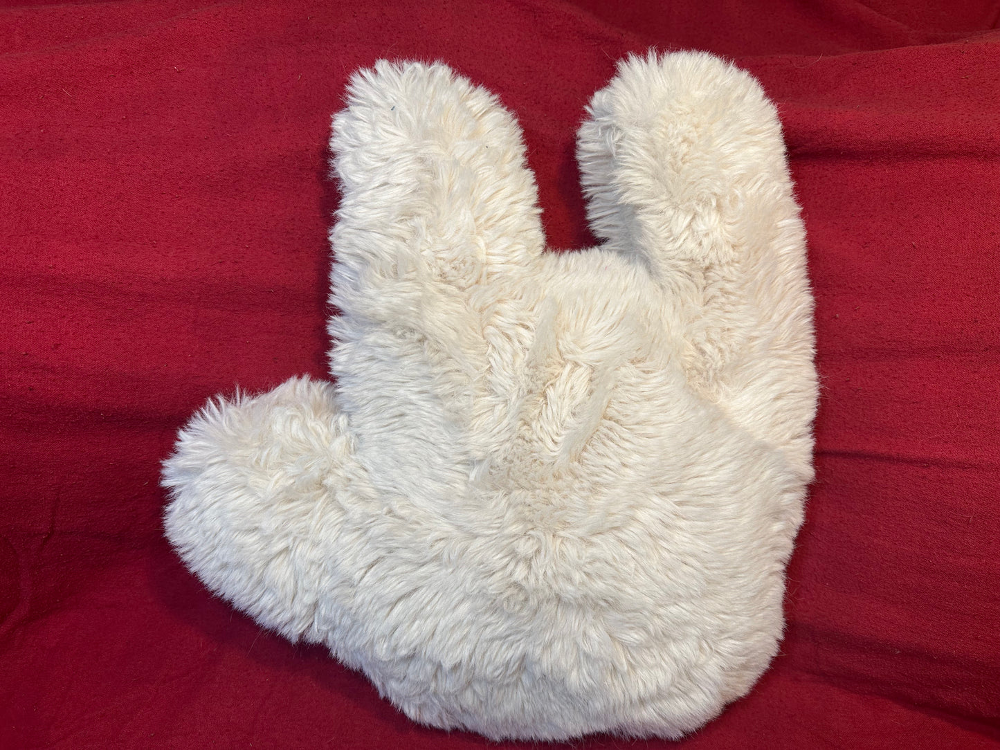 White Furry 'ILY' Pillow